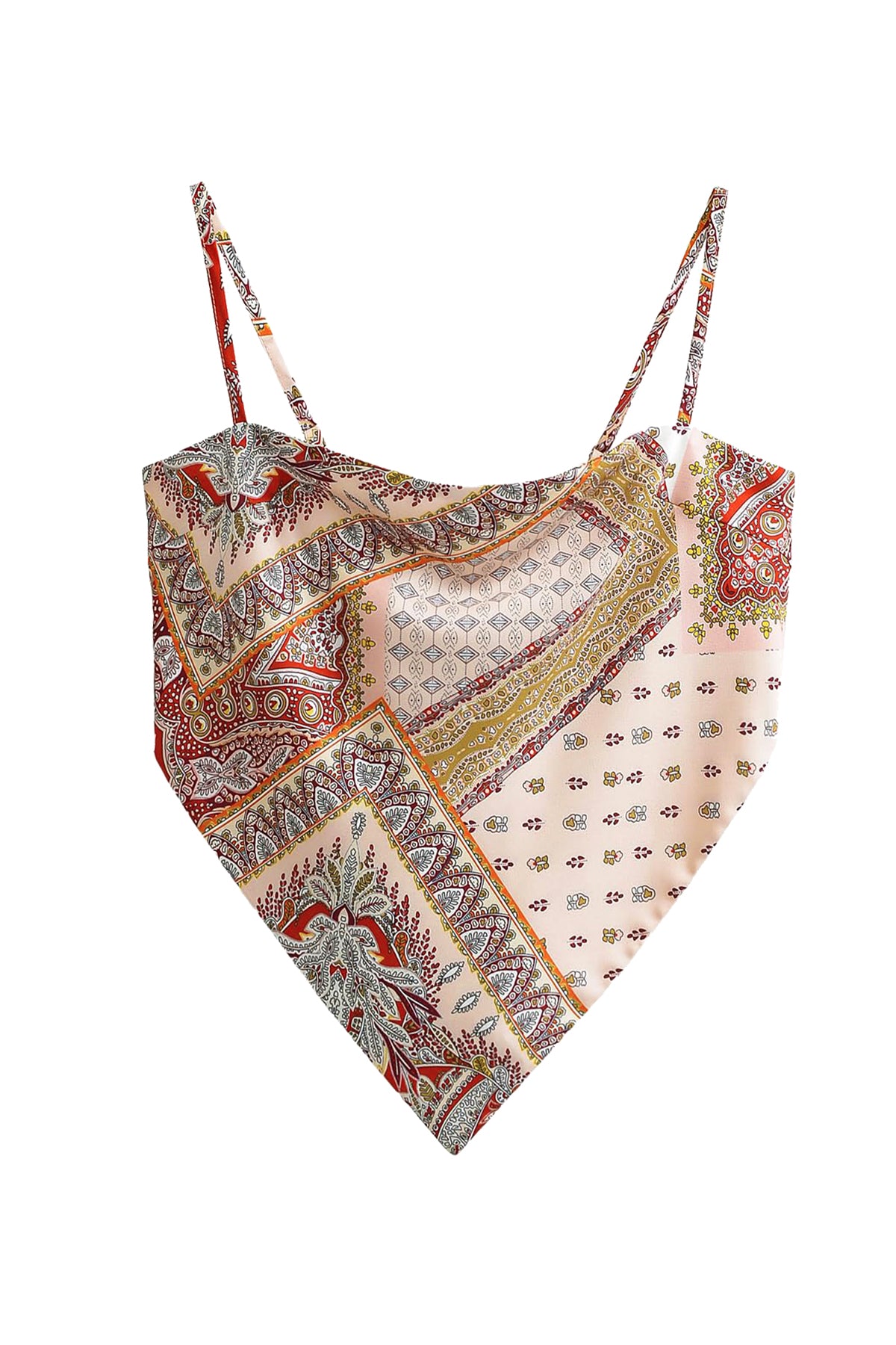 Paisley Bandana Tie-Back Top