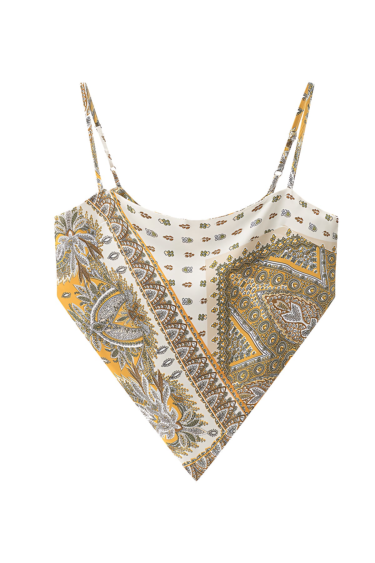 Paisley Bandana Tie-Back Top