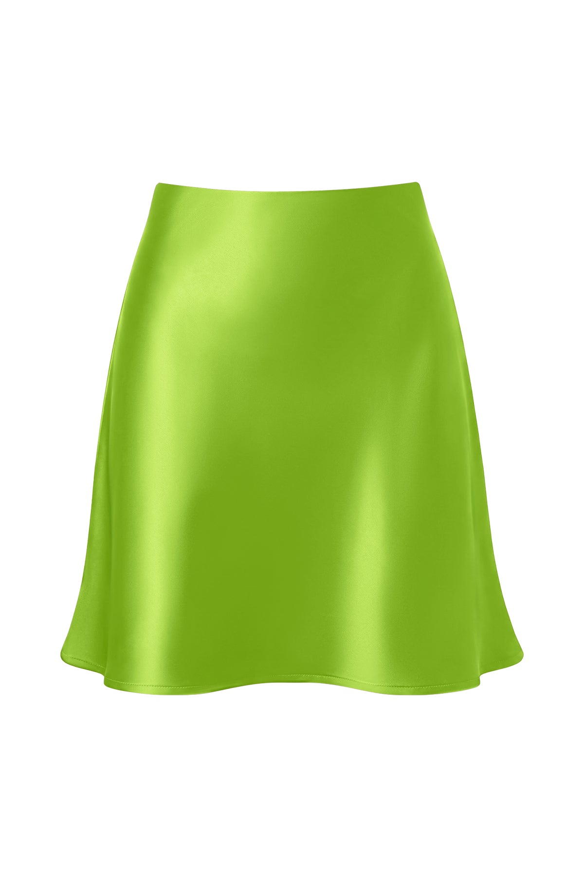 High Waist Satin Mini Skirt