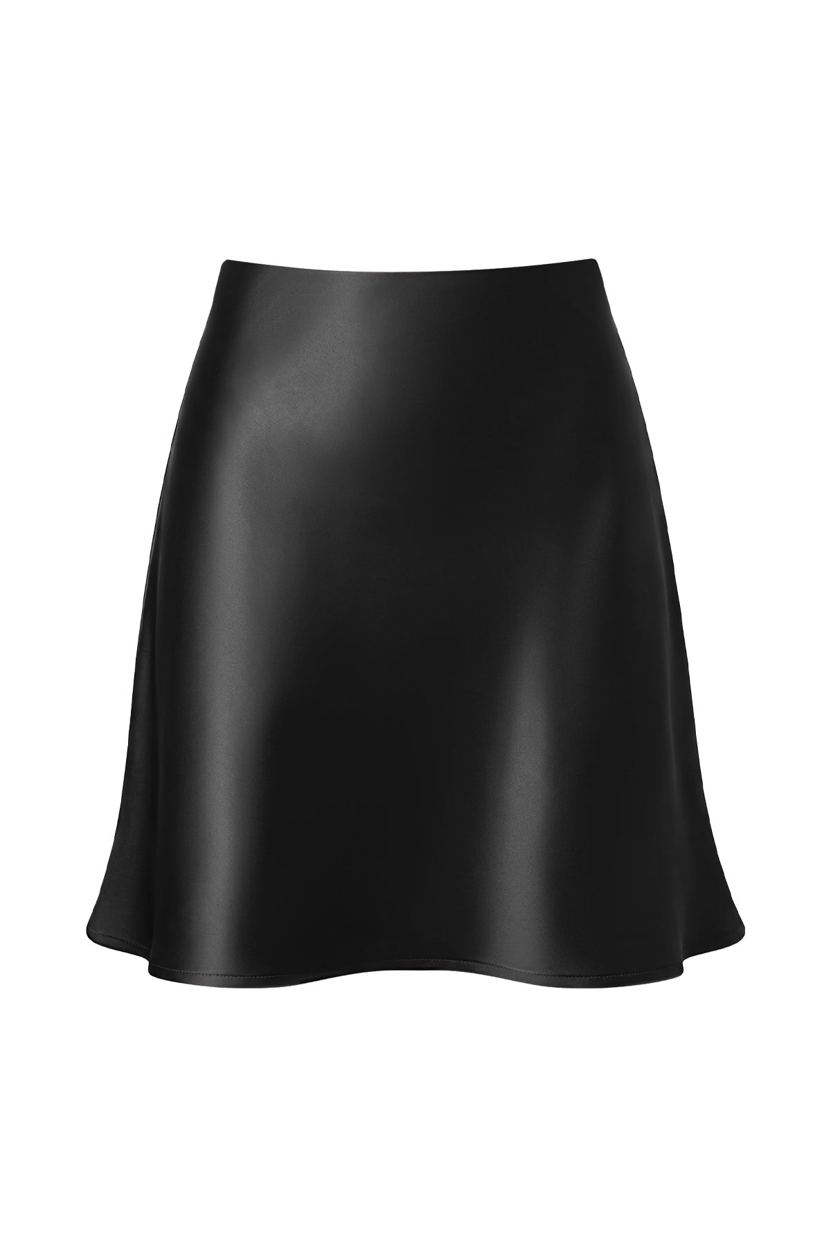High Waist Satin Mini Skirt