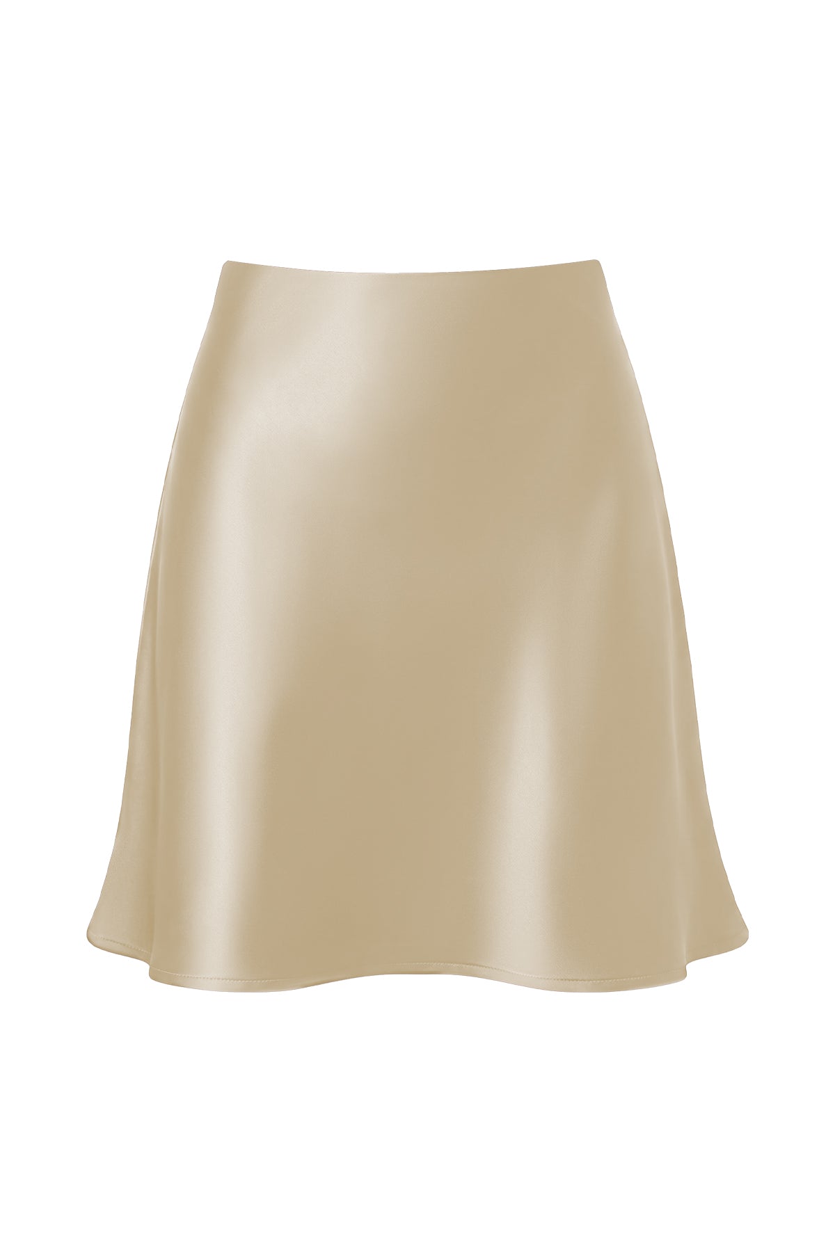 High Waist Satin Mini Skirt