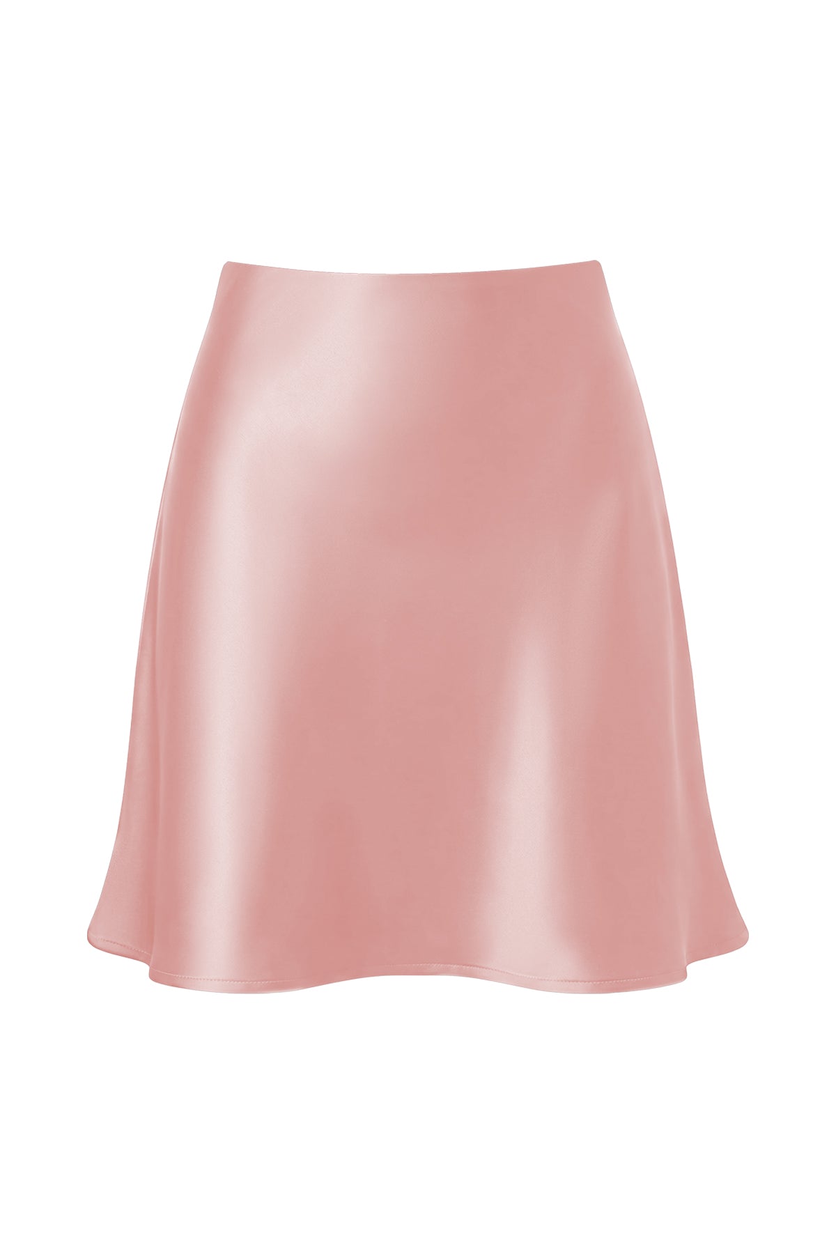 High Waist Satin Mini Skirt