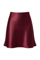 High Waist Satin Mini Skirt