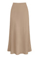 High Waist Linen-Blend Maxi Skirt