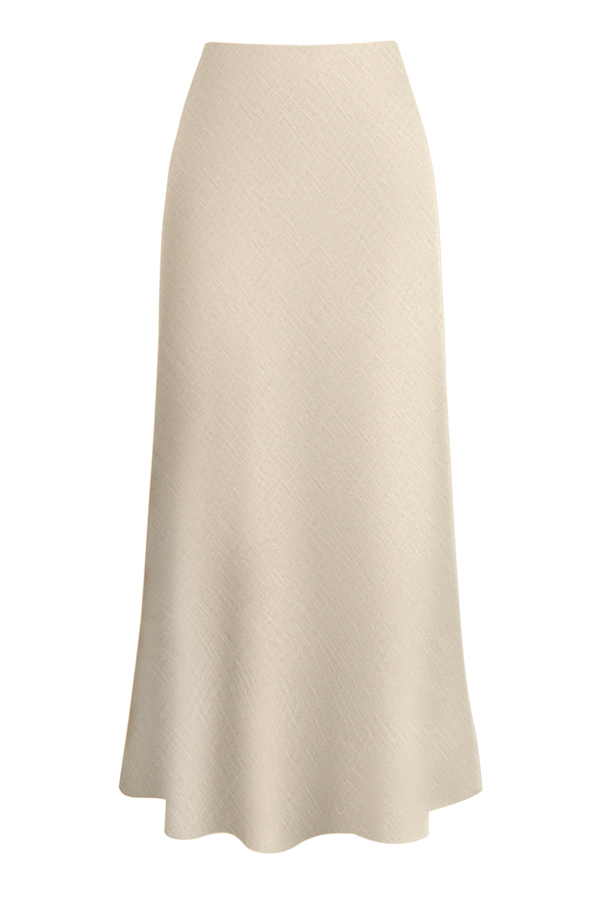 High Waist Linen-Blend Maxi Skirt