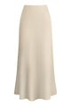 High Waist Linen-Blend Maxi Skirt