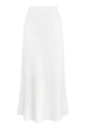 High Waist Linen-Blend Maxi Skirt
