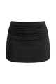 Ruched High-Waisted Swim Mini Skirt