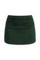 Ruched High-Waisted Swim Mini Skirt