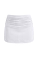 Ruched High-Waisted Swim Mini Skirt
