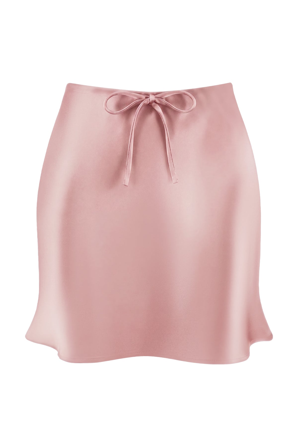 Satin Drawstring Mini Skirt