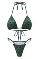 Pearl-Accent Textured Bikini Set