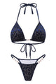 Pearl-Accent Textured Bikini Set