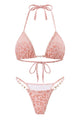 Pearl-Accent Textured Bikini Set