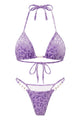 Pearl-Accent Textured Bikini Set