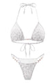 Pearl-Accent Textured Bikini Set