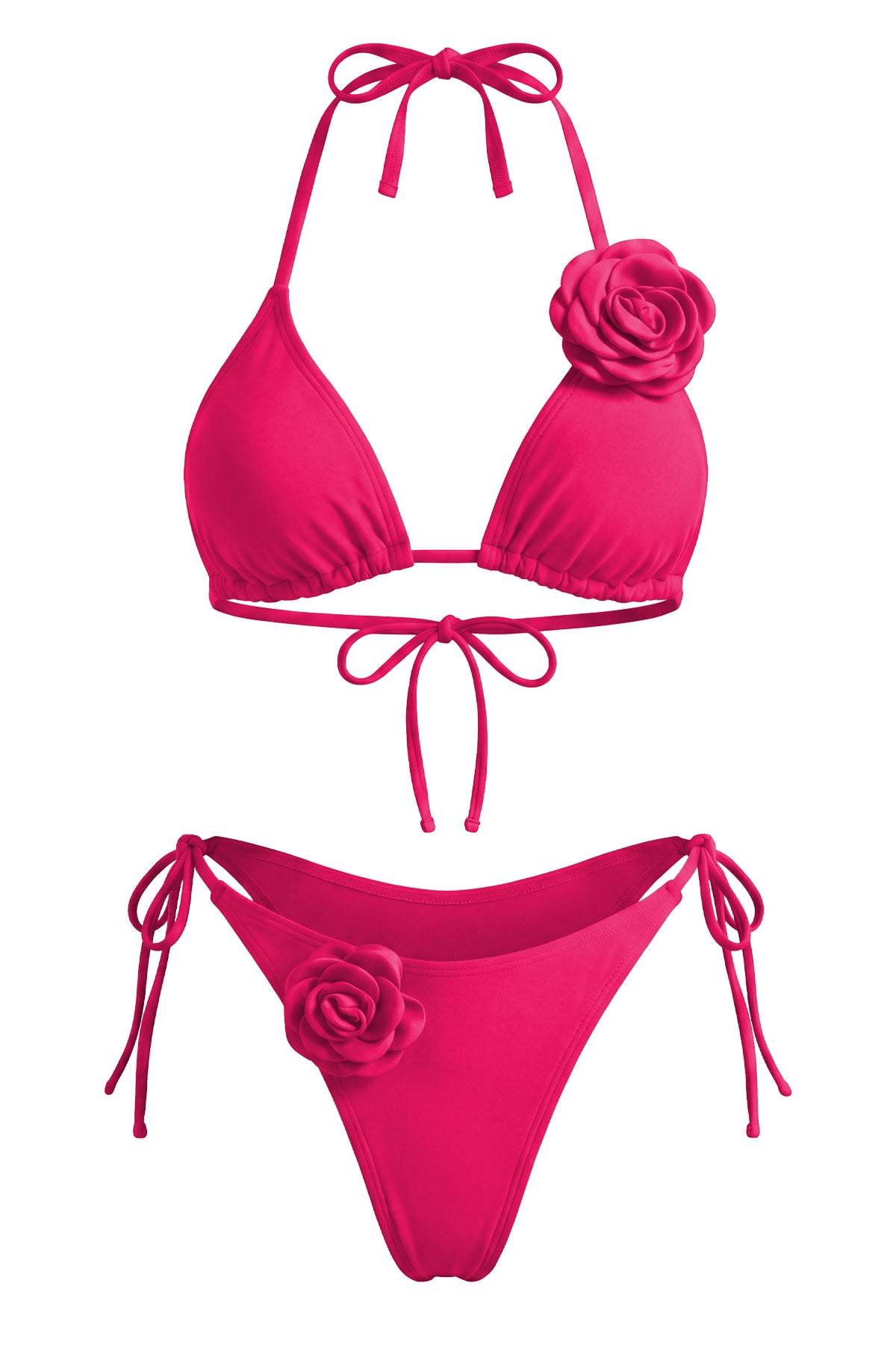 Sculptural Rosette Bikini Set