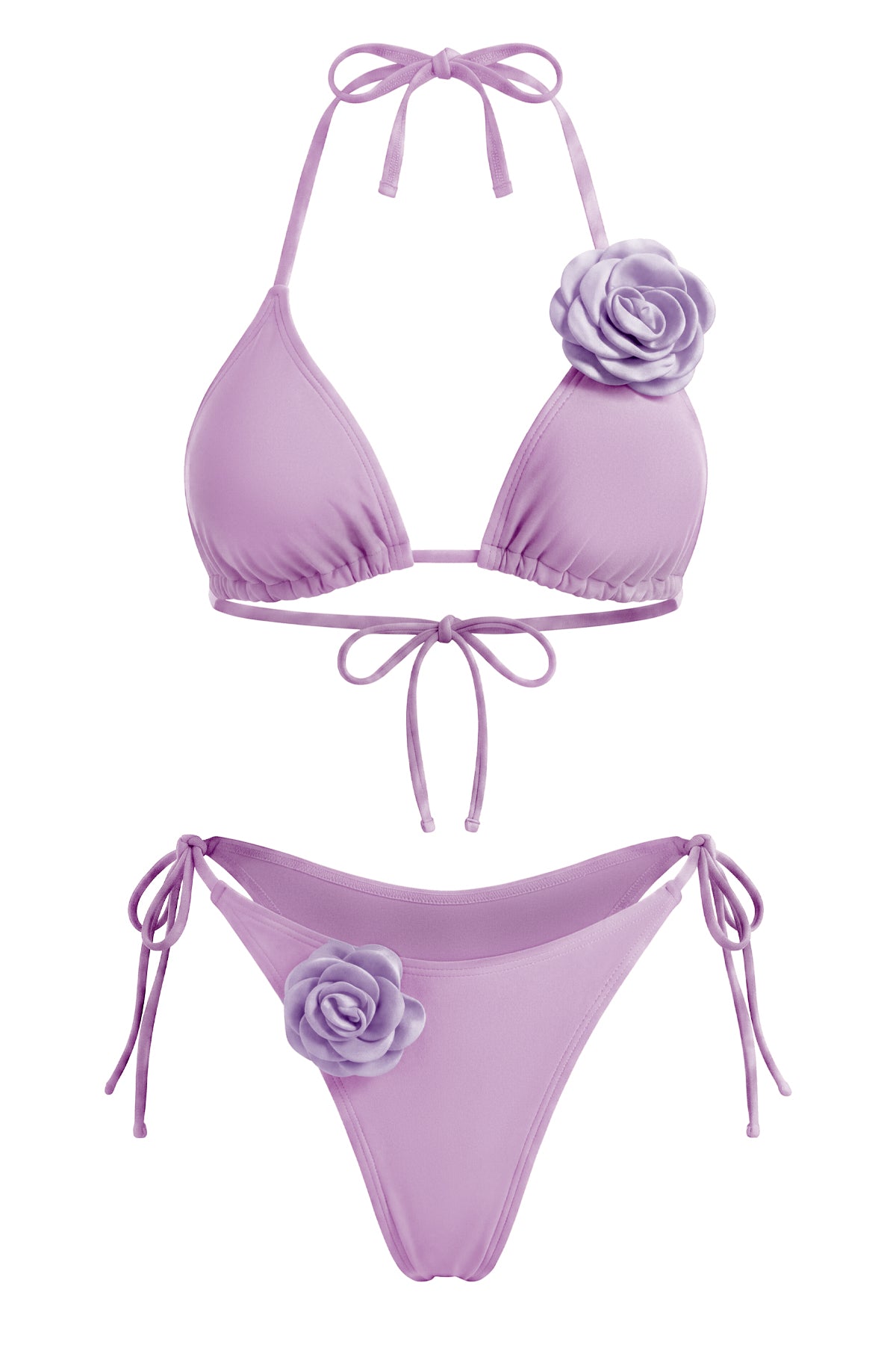 Sculptural Rosette Bikini Set
