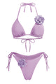Sculptural Rosette Bikini Set