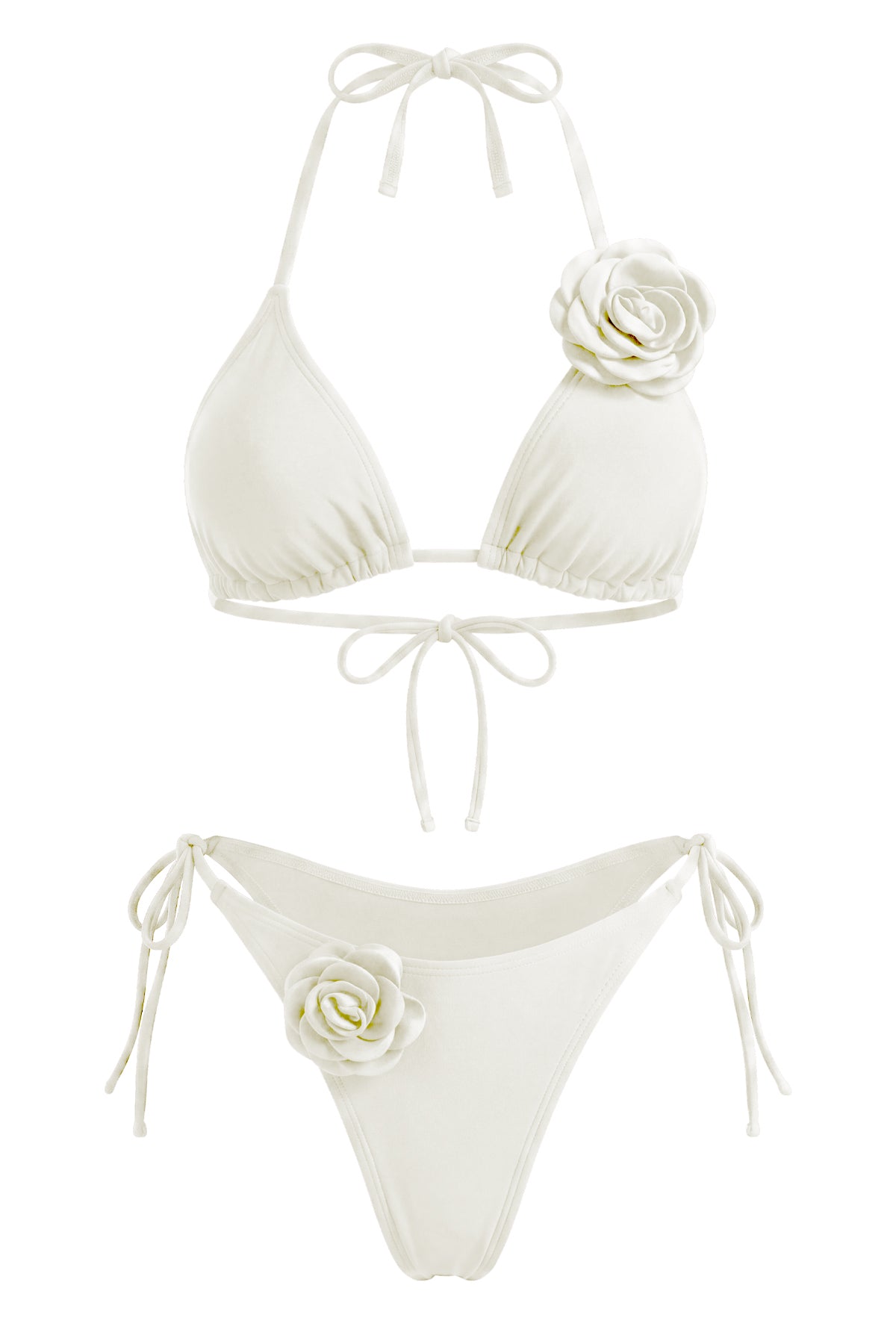 Sculptural Rosette Bikini Set