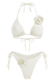Sculptural Rosette Bikini Set