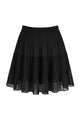 Smocked Tiered Crinkle Chiffon Mini Skirt