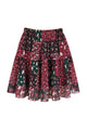Smocked Tiered Crinkle Chiffon Mini Skirt