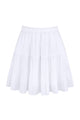 Smocked Tiered Crinkle Chiffon Mini Skirt