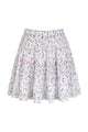 Smocked Tiered Crinkle Chiffon Mini Skirt