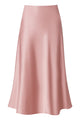 Satin A-Line Midi Skirt