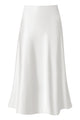 Satin A-Line Midi Skirt