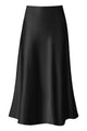 Satin A-Line Midi Skirt