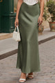Satin A-Line Maxi Skirt