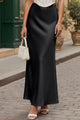 Satin A-Line Maxi Skirt