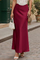 Satin A-Line Maxi Skirt
