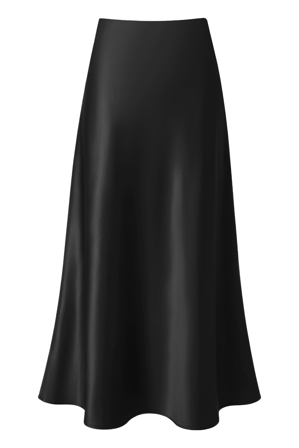 Satin A-Line Maxi Skirt