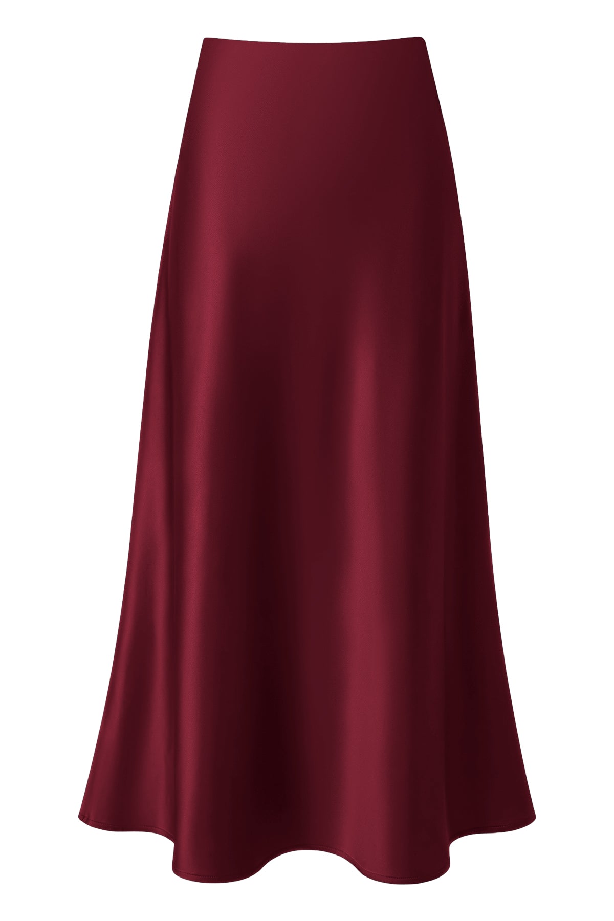 Satin A-Line Maxi Skirt