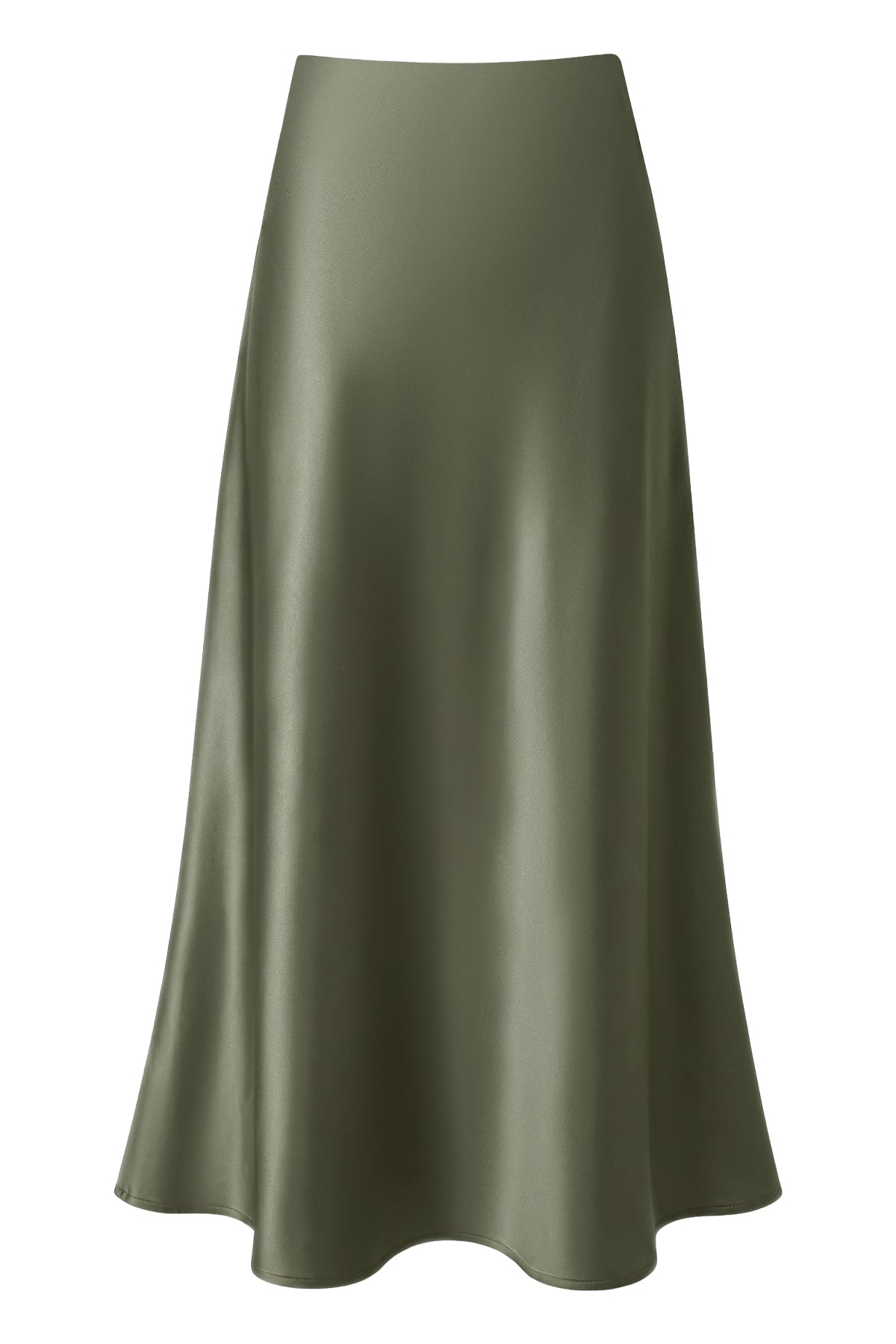 Satin A-Line Maxi Skirt