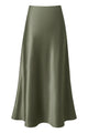 Satin A-Line Maxi Skirt