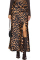 Flowy Satin Side Split Maxi Skirt