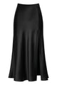Flowy Satin Side Split Maxi Skirt