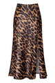 Flowy Satin Side Split Maxi Skirt