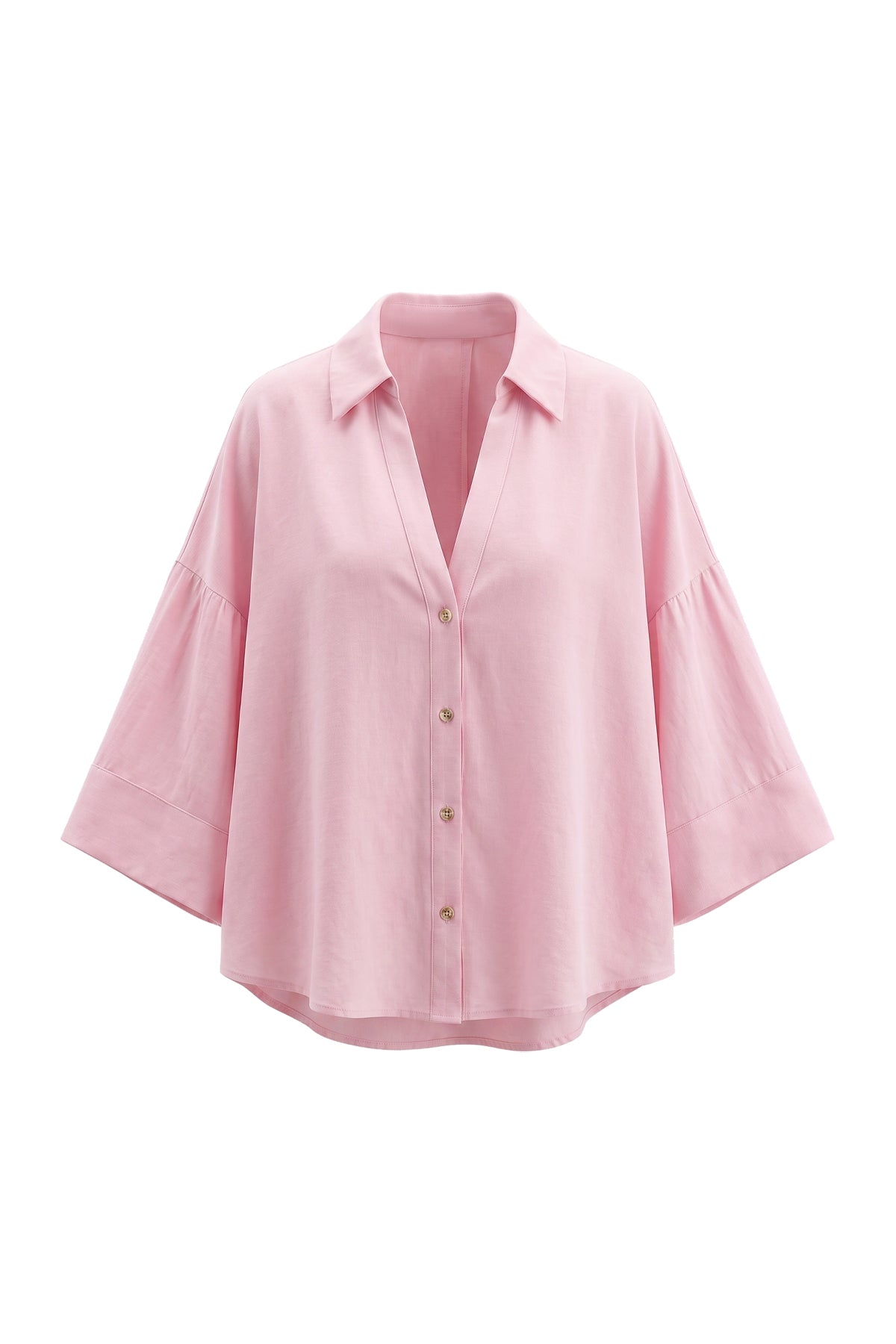 Linen-Blend Oversized Shirt