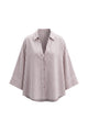 Linen-Blend Oversized Shirt