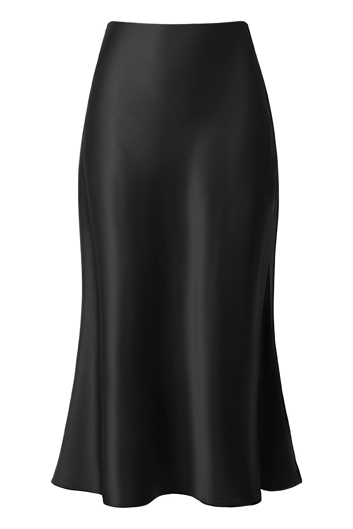 Sleek Satin Side Split Maxi Skirt