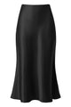 Sleek Satin Side Split Maxi Skirt