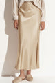 Sleek Satin Side Split Maxi Skirt