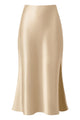 Sleek Satin Side Split Maxi Skirt