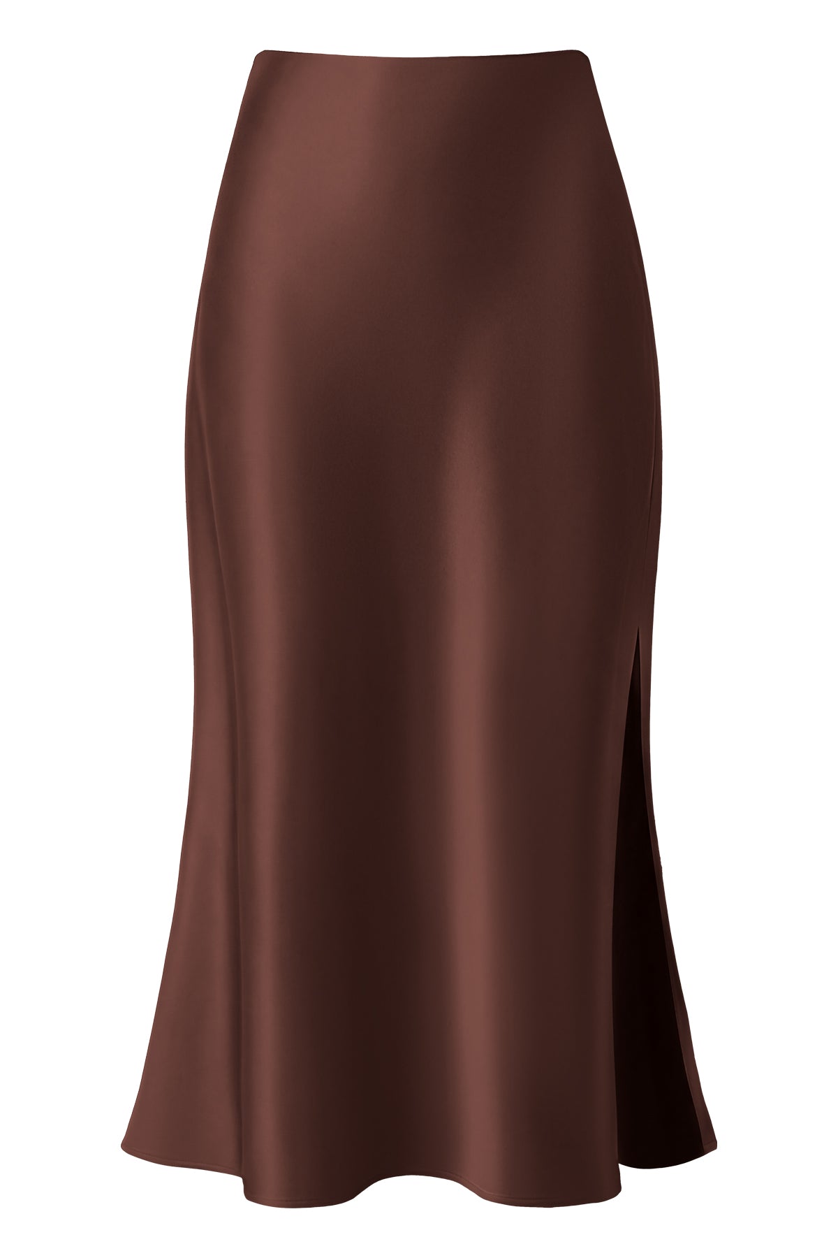 Sleek Satin Side Split Maxi Skirt