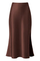 Sleek Satin Side Split Maxi Skirt